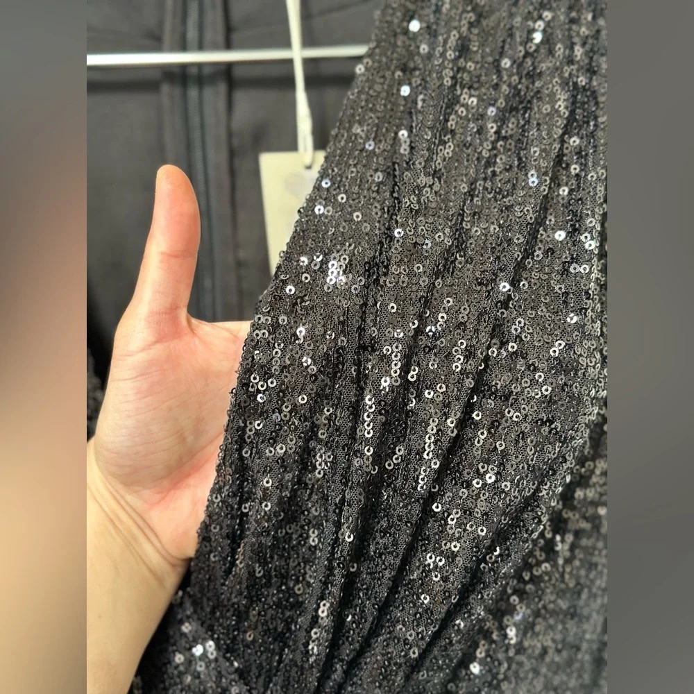 RAMY BROOK Reba Sequin V-Neck Cocktail Party Evening Mini Wrap Dress Size 8 NWT - Picture 12 of 14